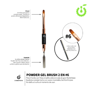 pincel para powder gel cherimoya 6
