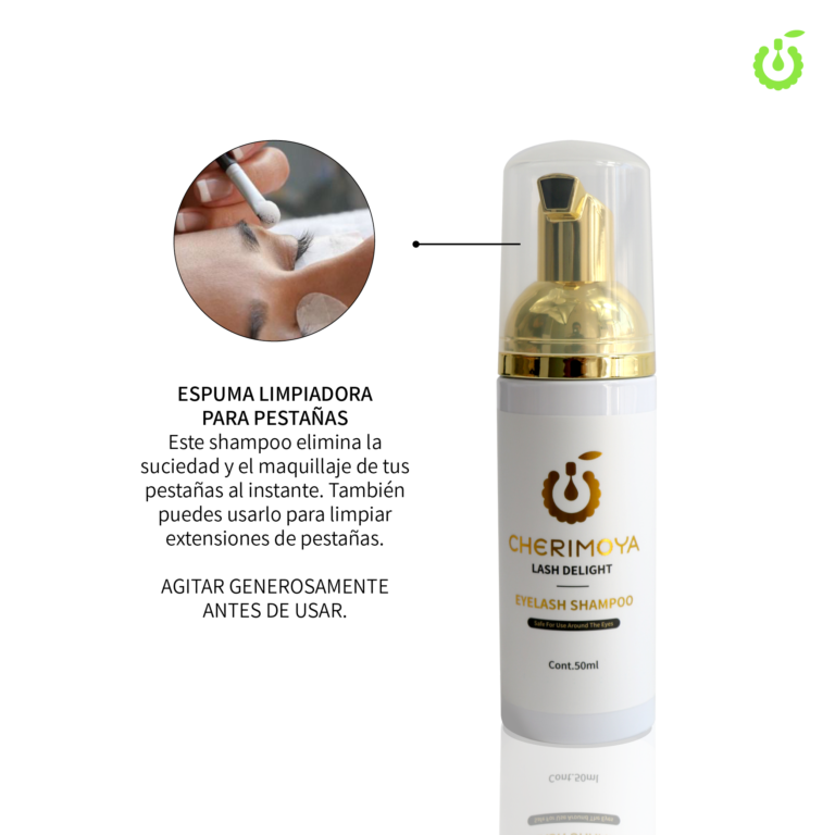 espuma limpiadora pestañas cherimoya