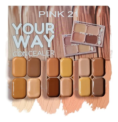 paleta de correctores you way concealer pink 21
