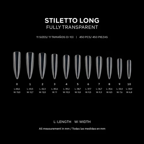 easy tip stiletto long pink mask por número