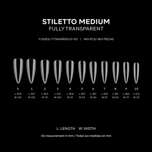 easy tip stiletto medium pink mask por número