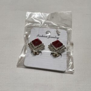 aros diamante rojo