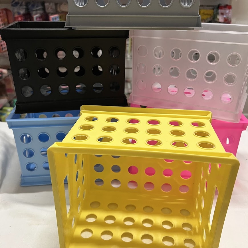 canasto rectangular de colores