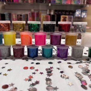 glitter con gel mediano