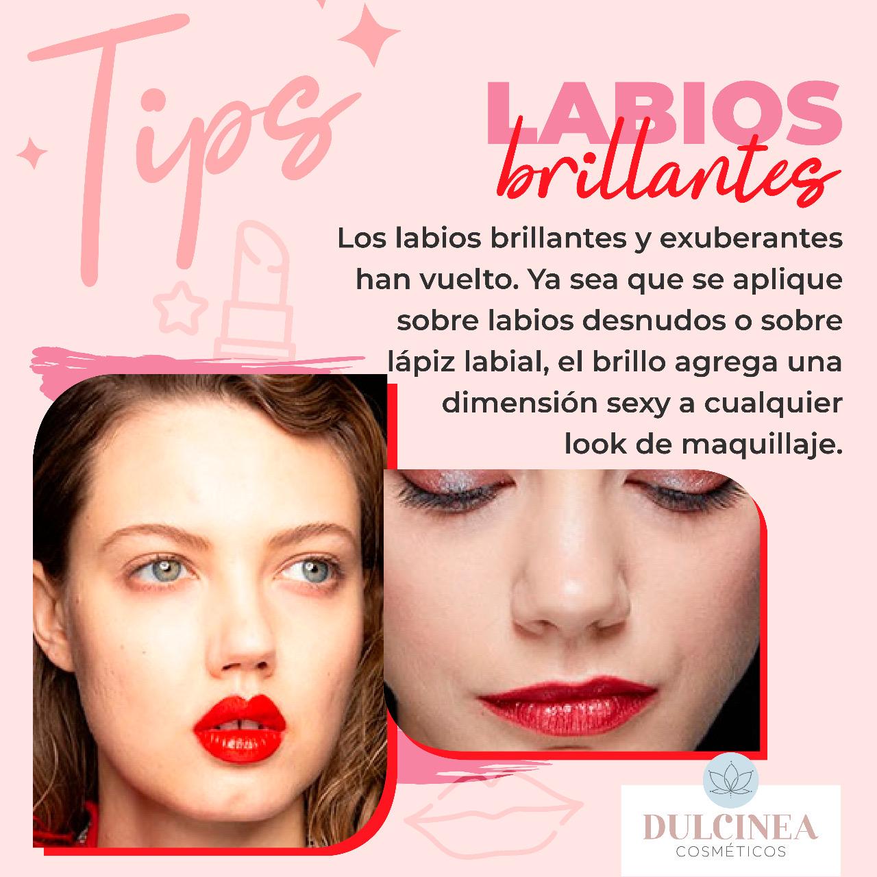 labios brillantes