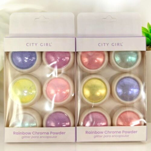 efecto rainbow chrome powder city girl