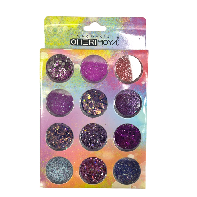 glitter x12 cherimoya lila