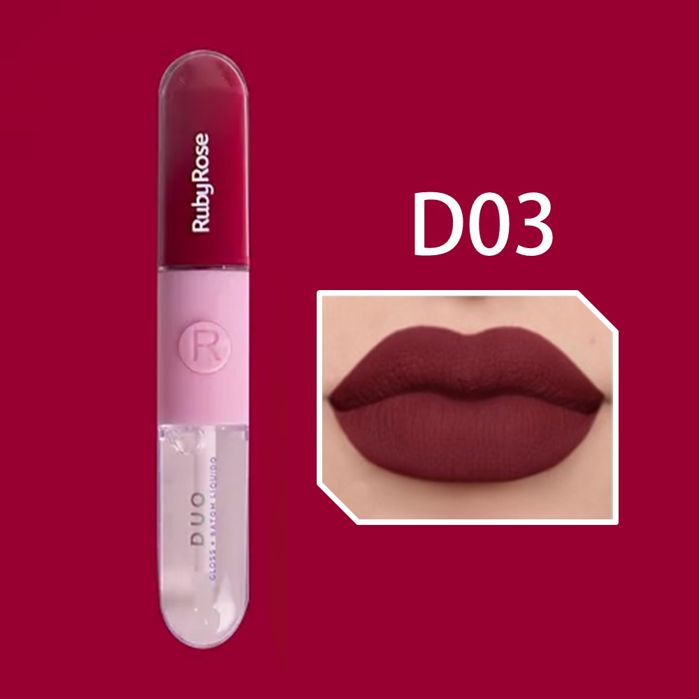 duo gloss + batom liquido mood ruby rose 03