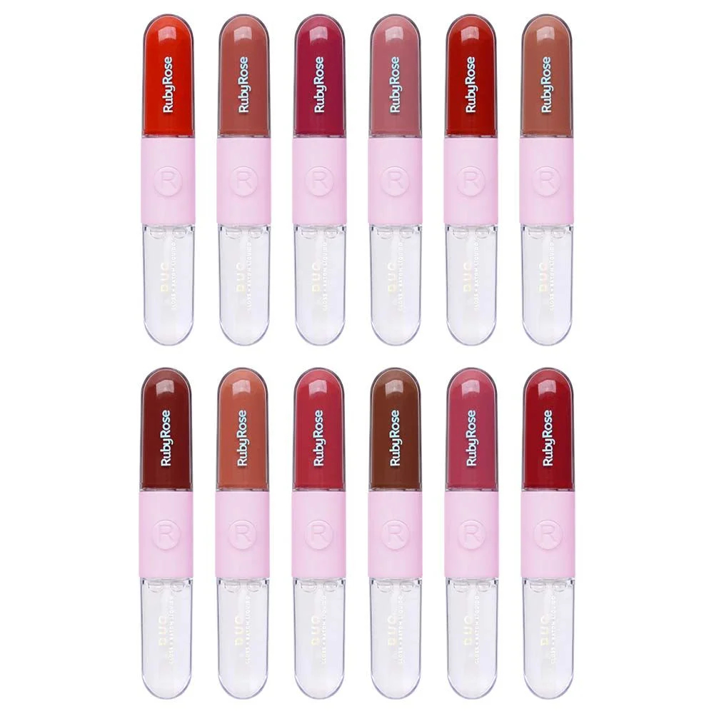 duo gloss + batom liquido mood ruby rose