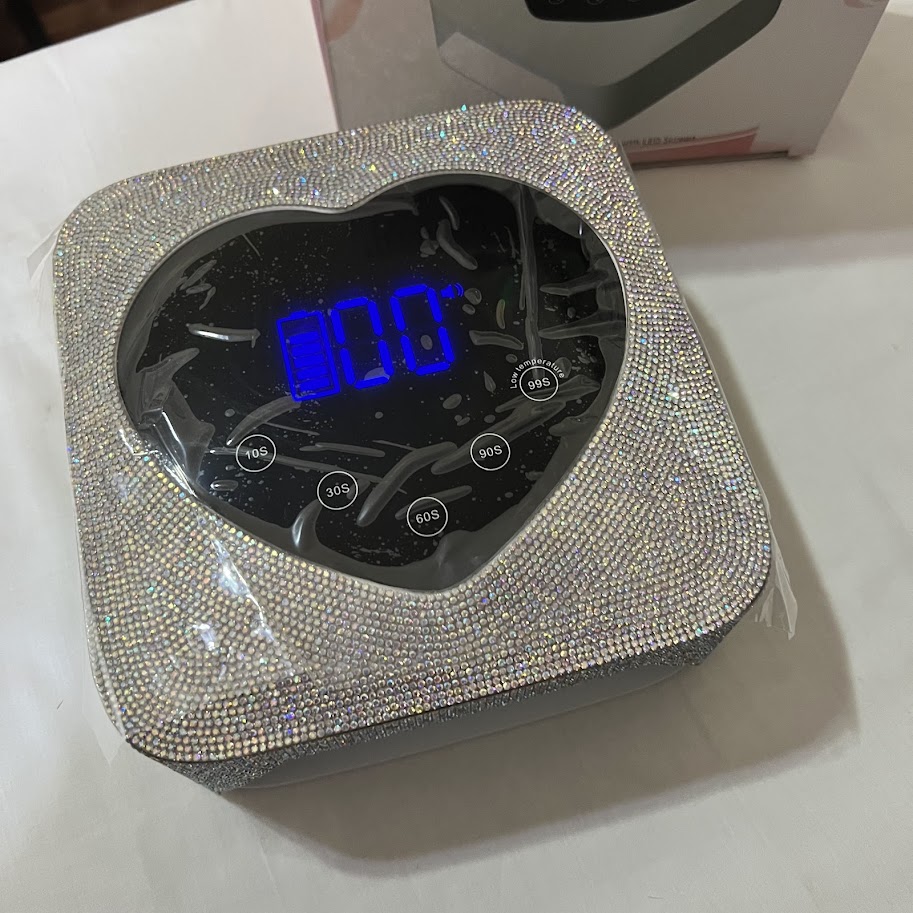 cabina con strass portátil corazón cordless 72w