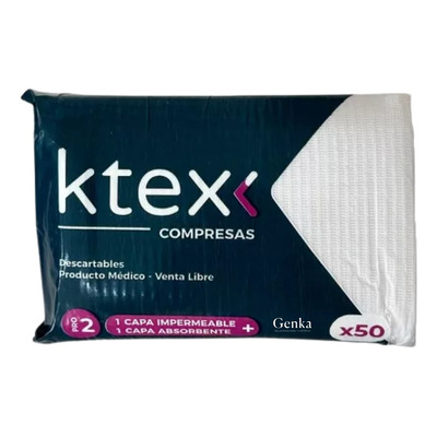 Compresas x50 KTEX - Dulcinea Cosméticos | Todos los insumos que necesitás