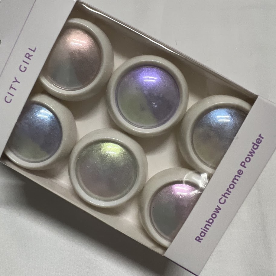 efecto rainbow chrome powder city girl
