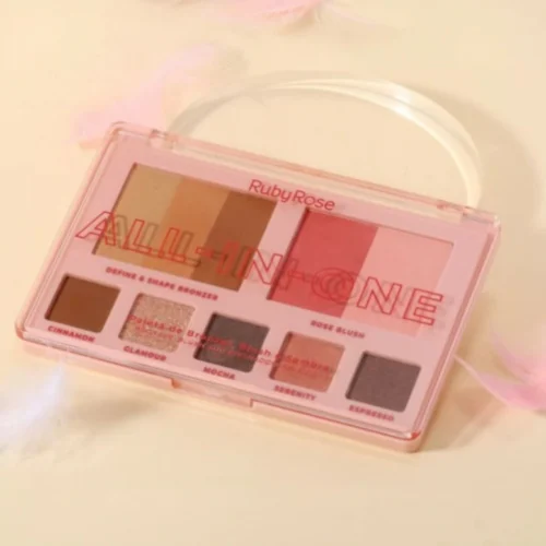 paleta de sombras rubor bronzer all in one ruby rose