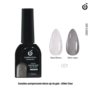 esmalte ojo de gato glitter clear 01 cherimoya