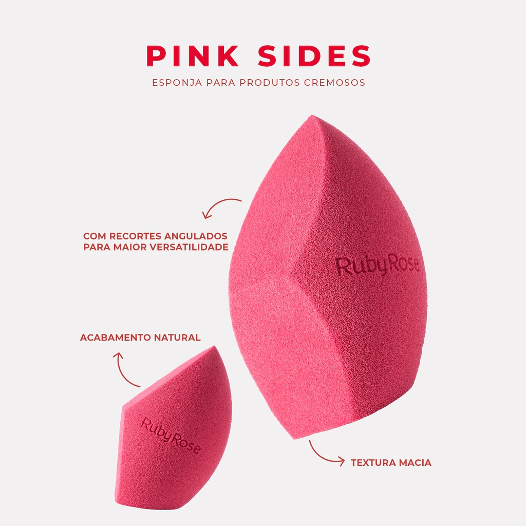 esponja de maquillaje pink side ruby rose