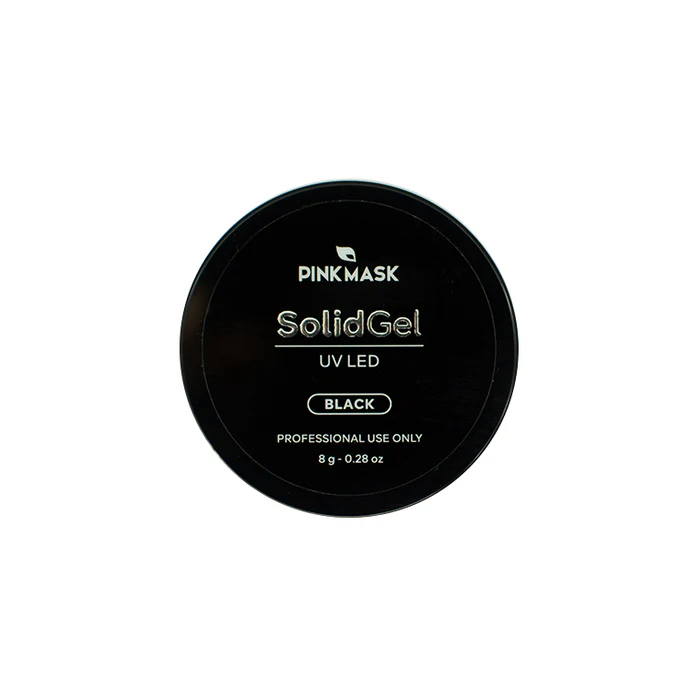 solid gel black pink mask