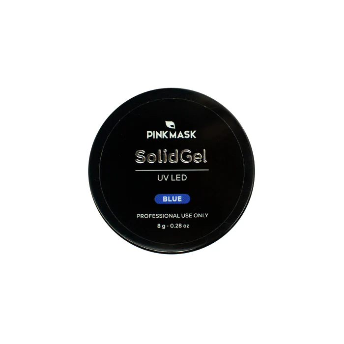 solid gel blue pink mask
