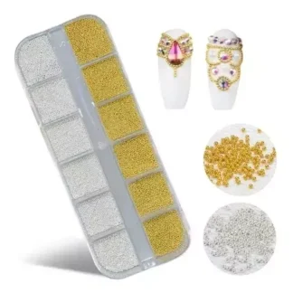 caviar dorado y plateado