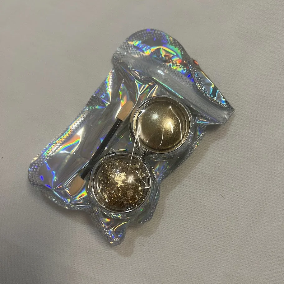 polvo espejado dorado