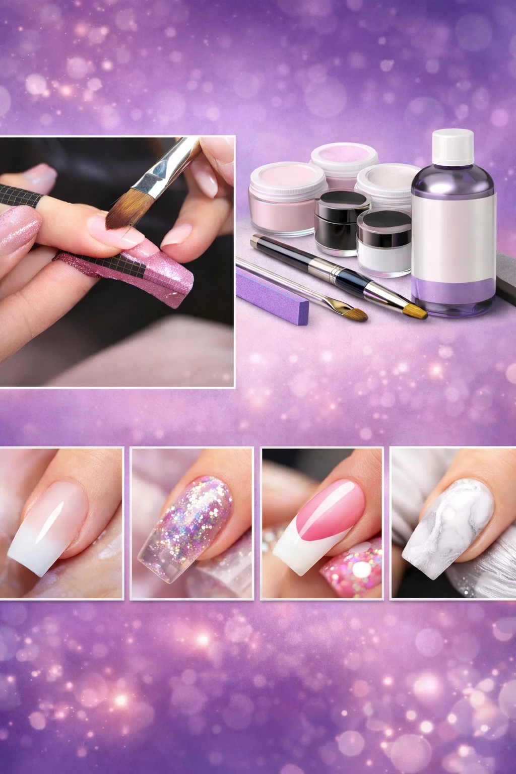 sistema de uñas acrilicas